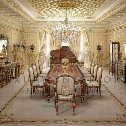 Классические итальянские обеденные столы на заказ от производителя роскошной итальянской мебели премиального класса в стиле барокко, рококо