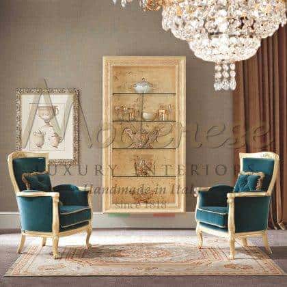 классическая роскошная мебель из массива дерева книжные шкафы на заказ в стиле барокко ручная работы декор из золотой фольги высокое качество 100% сделано в италии мебель на заказ от производителя премиум класса