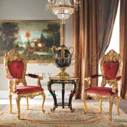 best quality venetian baroque style chair with arms elegant dining room ideas handmade carved armchair luxury high-end quality interiors classic exclusive design french furniture reproduction victorian baroque rococo' armchair handcrafted golden leaf handmade finish villa dining room opulent armchairs chippendale timeless design solid wood artisanal handmade interiors