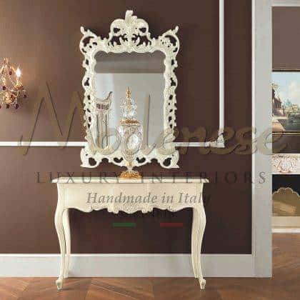 Роскошный стиль барокко венецианская классика итальянская роскошная мебель консоли ручной работы эксклюзивный дизайн итальянское производство высококачественной мебели резьба ручной работы итальянский мастеров по дереву дорогая элитная мебель