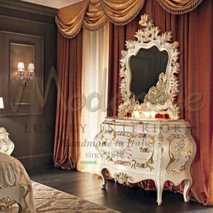 Уникальные элитные комоды высокого качества из массива дерева производство ручной работы итальянский стиль классика барокко великолепные интерьеры роскошный королевский стиль мебели на заказ 100% сделано в италии