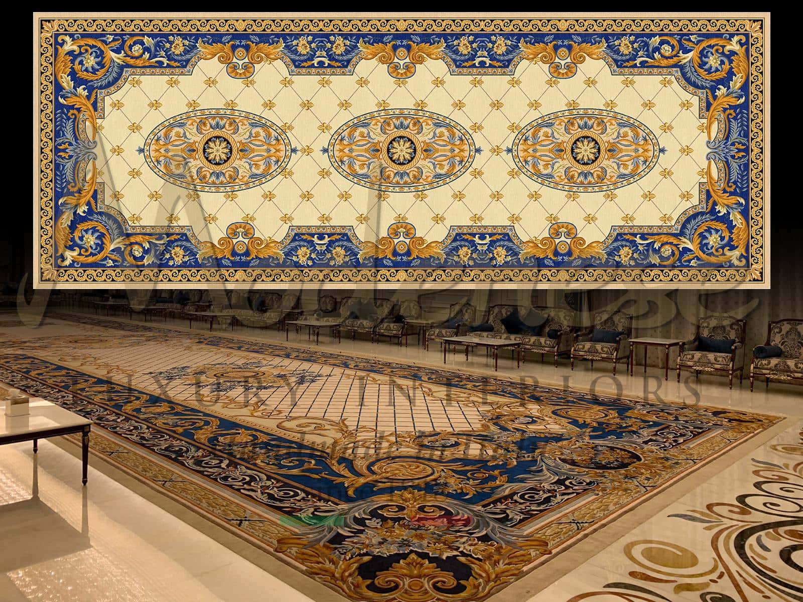 service de design d'intérieur tapis de luxe sélection classique style italien goût français royal unique sur mesure conseil consultant projet résidentiel décoration de maison intemporelle traditionnelle victorienne unique raffinée