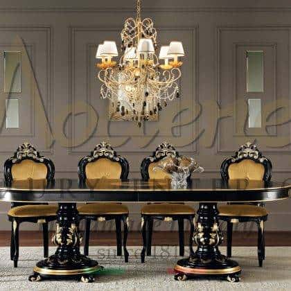 Сделанные в италии роскошные обеденные столы полностью на заказ в классическом стиле от производителя итальянской высококачественной мебели в стиле барокко королевские эксклюзивные обеденные столы для роскошных залов дизайн интерьера в императорском стиле дворцовый обеденный зал