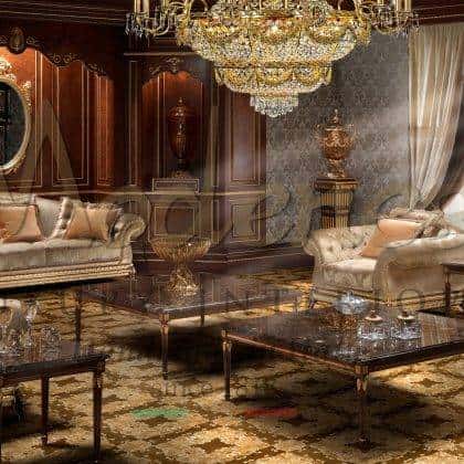Роскошная гостиная комната эксклюзивная мягкая мебель в классическом стиле барокко от производителя элитной итальянской мебели премиального класса полностью на заказ