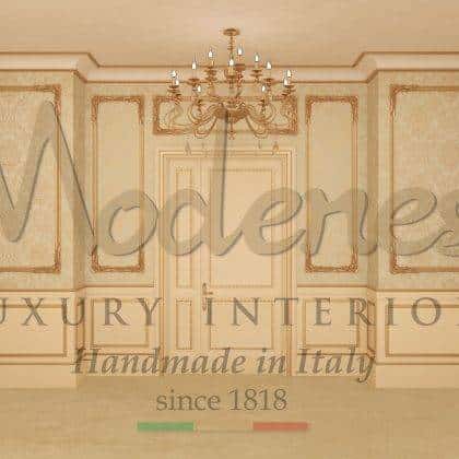 handcrafted solid wood custom made best quality baroque boiserie artisanal classic style handcrafted golden details decorations majestic customized golden handl door handmade ornamental royal palace room furniture collection solid wooden luxury italian furniture