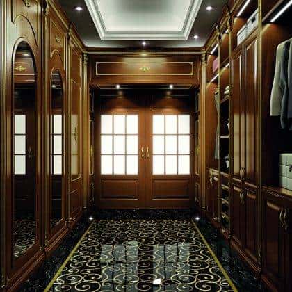 dressing room craftsmanship beautiful made in Italy elegant luxury cabinet golden details finishes traditional classic style custom made solid wood exclusive design empire royal furniture opulent classy décor details handcrafted interiors artisanal manufacturing made in italy