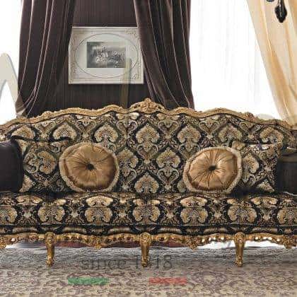 Elegant 4 Seater Classic Sofa by Modenese Luxury Interiors
