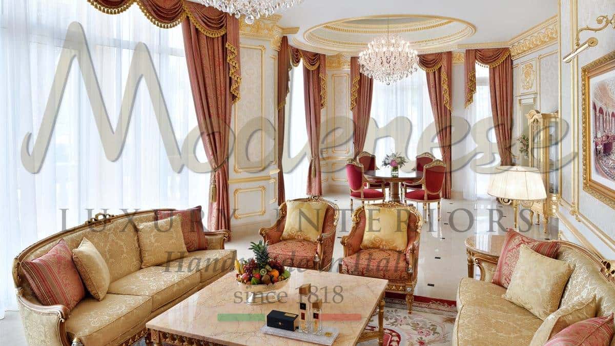 hôtels sélection de meubles service de design d'intérieur consulter luxe classique suites de classe chambres d'hôtel production sur mesure qualité italienne goût français style baroque victorien traditionnel vénitien