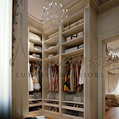 classic style walk in closet interiors luxurious majestic spacious walk in closet cabinet royal palace furniture best quality high-end italian artisanal manufacturing bespoke ornamental timeless traditional baroque venetian style luxury classic custom-made walk in closet handmade solid wood craftsmanship
