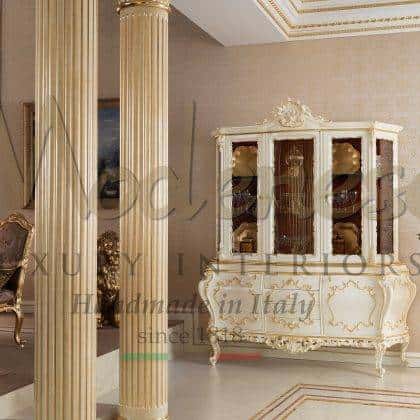 Люксовая итальянская мебель для вилл и дворцов дизайн интерьера в классическом стиле роскошные витрины комоды мебель на заказ инкрустированная итальянская резьба по дереву роскошный стиль классика барокко мебель премиального качества элегантный роскошный дизайн