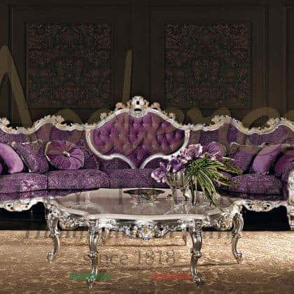 Classic Exclusive 5 Seater Italian Sofa Solid Wood Handcrafted Furniture Production by Modenese Luxury Interiors