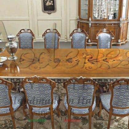 exclusive handmade inlaid top dining table elegant detail bespoke dining room furniture collection luxury italian artisanal handmade production traditional home furnishing high-end quality opulent design