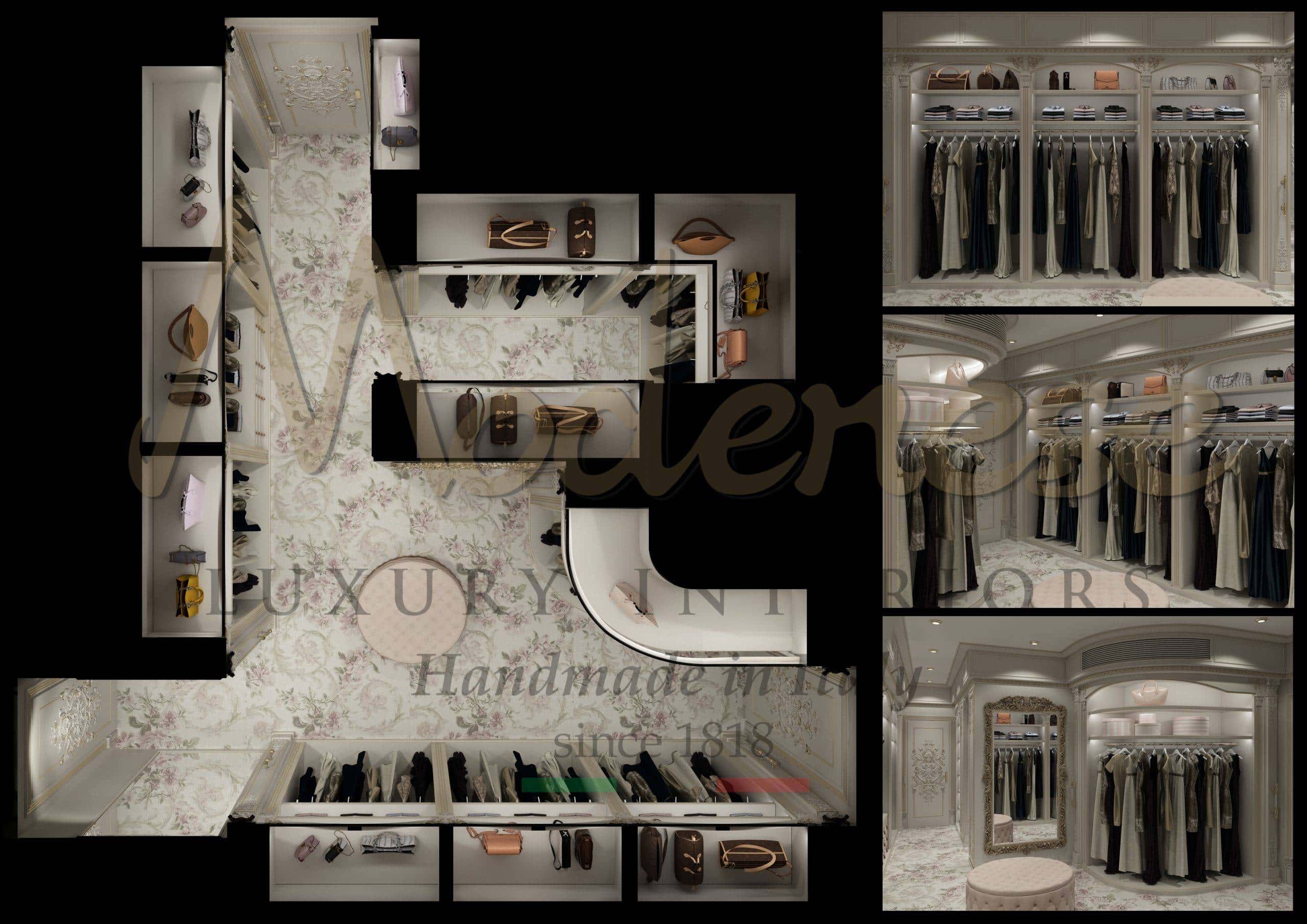 residential project majestic dressing room luxury walk in closet classic baroque french style imperial elegant refined royal classy ideas