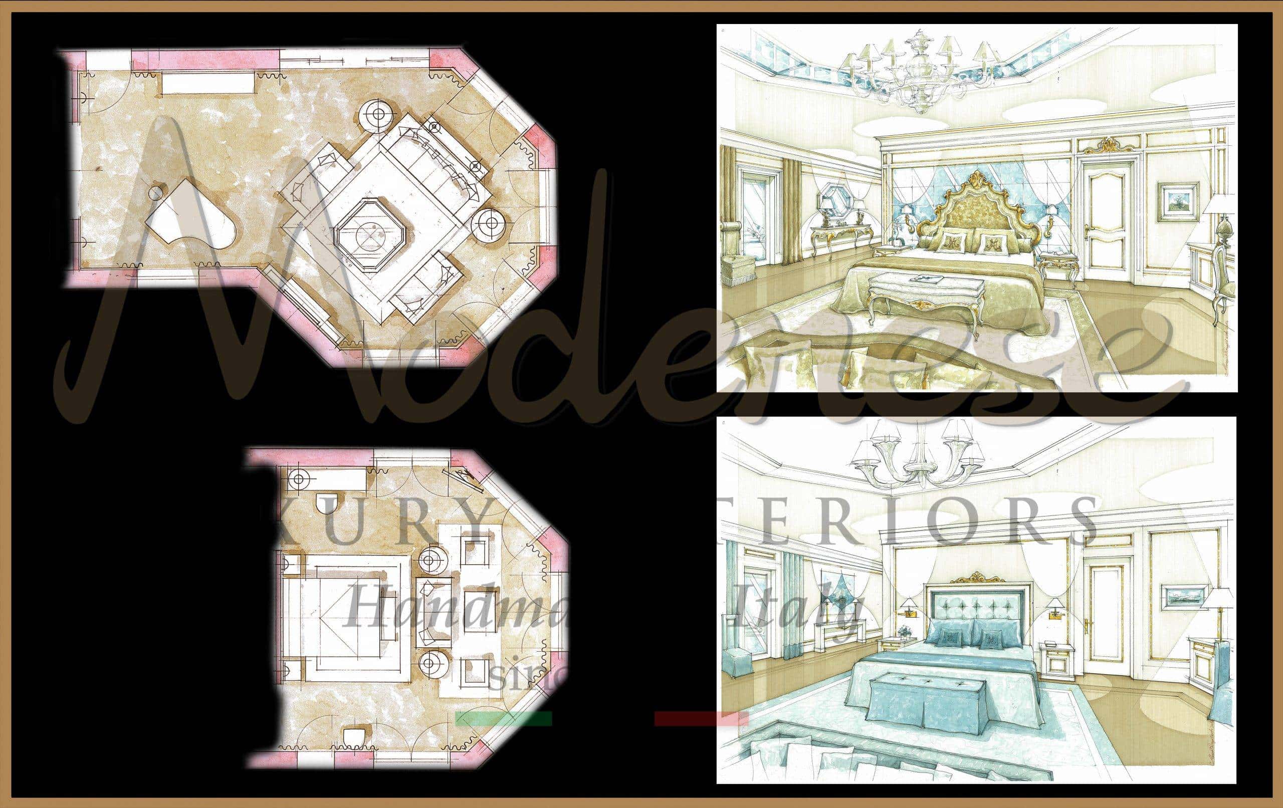 handmade customized interior design ideas service classic villas palaces project precious exclusive design layout study