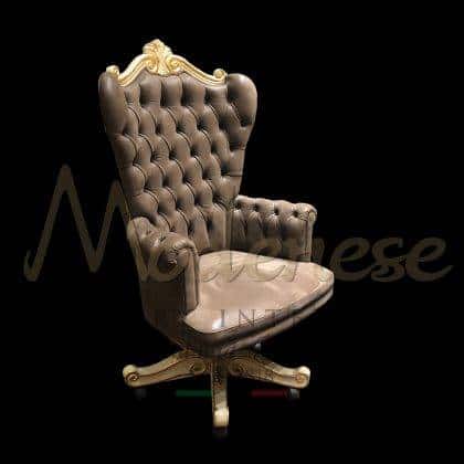 Кресло из массива дерева итальянской кожи высокого качества сделано в италии 100% премиальное качество престижное кресло для эксклюзивного офиса классический стиль роскошный итальянский дизайн