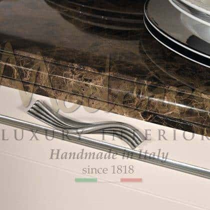 majestic luxury furniture Contemporary kitchen version craftsmanship beautiful made in Italy kitchen counter traditional classic style custom made inlaid of marble exclusive design opulent classy dècor details handcrafted interiors artisanal manufacturing
