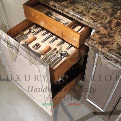 italian luxury furniture craftsmanship beautiful made in Italy Contemporary kitchen version traditional classic style drawer with elegant finishes custom made solid wood exclusive design