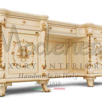 opulent baroque venetian style furniture refined inlaid suite vanity unit handcrafted in solid wood honey onyx details majestic pearl ivory finish top quality materials home villa palace interiors classic italian high quality refined brass leaf details fabrics solid wood finish collection handmade carved design venetian traditional timeless artisanal production