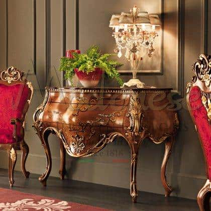 luxury lifestyle elegant cabinet exclusive bespoke solid wood finishes top quality traditional luxury made in Italy furniture classic style premium handmade classy furniture high-end with refined details in solid wood
