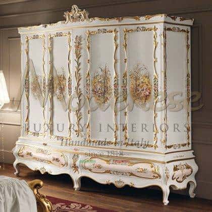high-end quality made in Italy furniture manufacturing exclusive handmade painting majestic empire style wardrobes ideas top design empire unique style victorian palace decoration unique home interiors top classical style venetian furniture baroque handmade interiors precious made in Italy fabrics