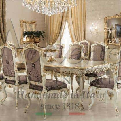 made in Italy handmade victorian rococo' luxury dining table details elegant handmade golden leaf application bespoke top decoration refined dining table ideas high-end baroque venetian style exclusive furniture top quality artisanal interiors production majestic dining room area premium dining table handmade custom-made top décor handcrafted in solid wood exclusive italian furniture manufacturing