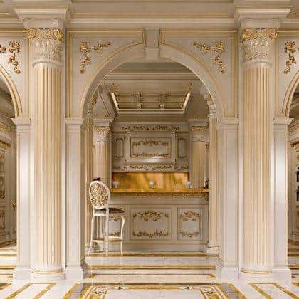 décoration intérieure résidentielle meubles de cuisine traditionnels de luxe fabriqués sur mesure en Italie menuiserie