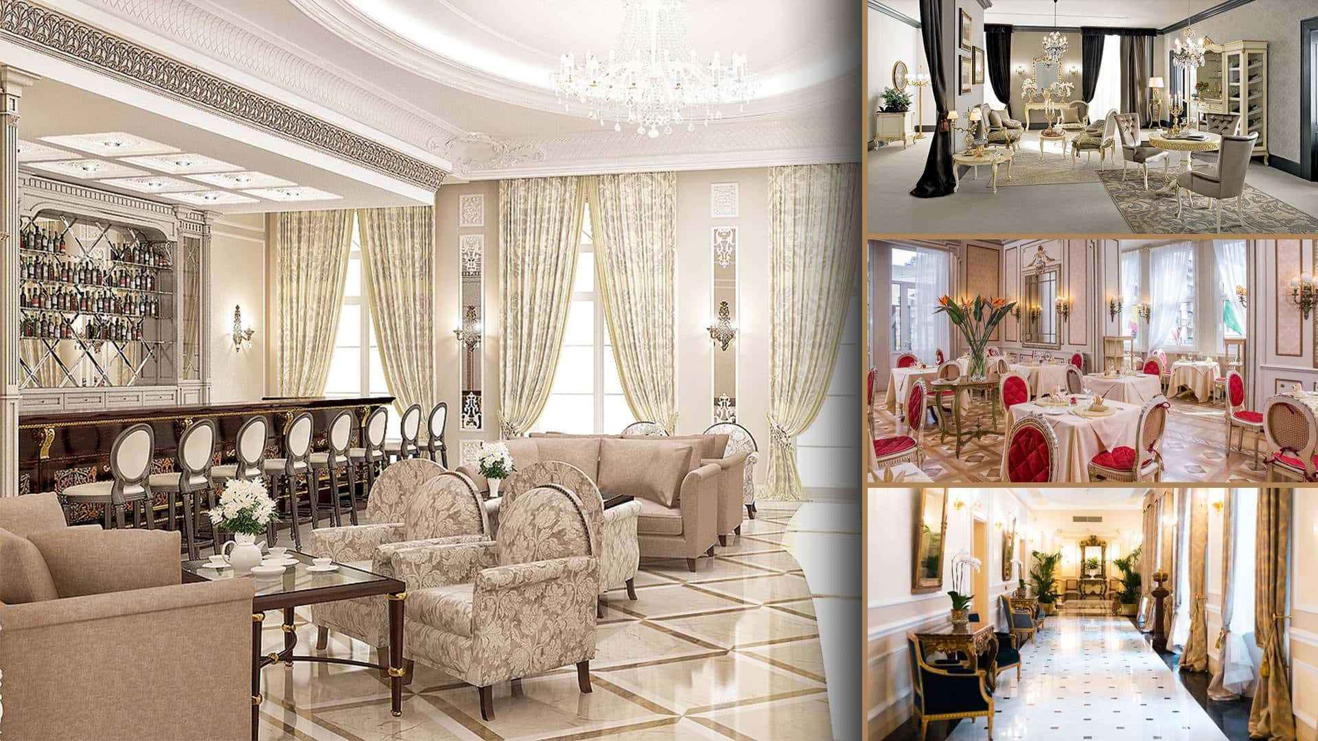 酒店家具选择、室内设计服务咨询 豪华经典优雅套房 皇家传统维多利亚巴洛克洛可可式酒店客房