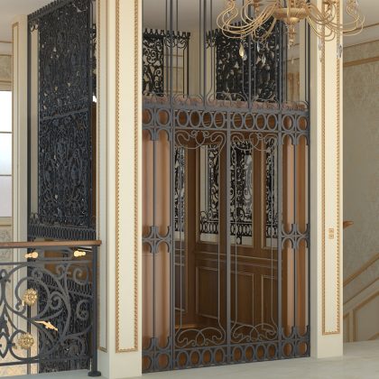 定制精致的室内设计，高端材料和最优质的家具，适合理想家居，豪华电梯可实现永恒精致的内饰，迪拜的顶级室内设计，皇家别墅的高品质电梯