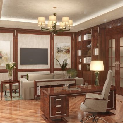 Роскошный классический домашний офис от Modenese Gastone Interiors. Лучшие услуги по дизайну интерьеров. Итальянская мебель высокого качества