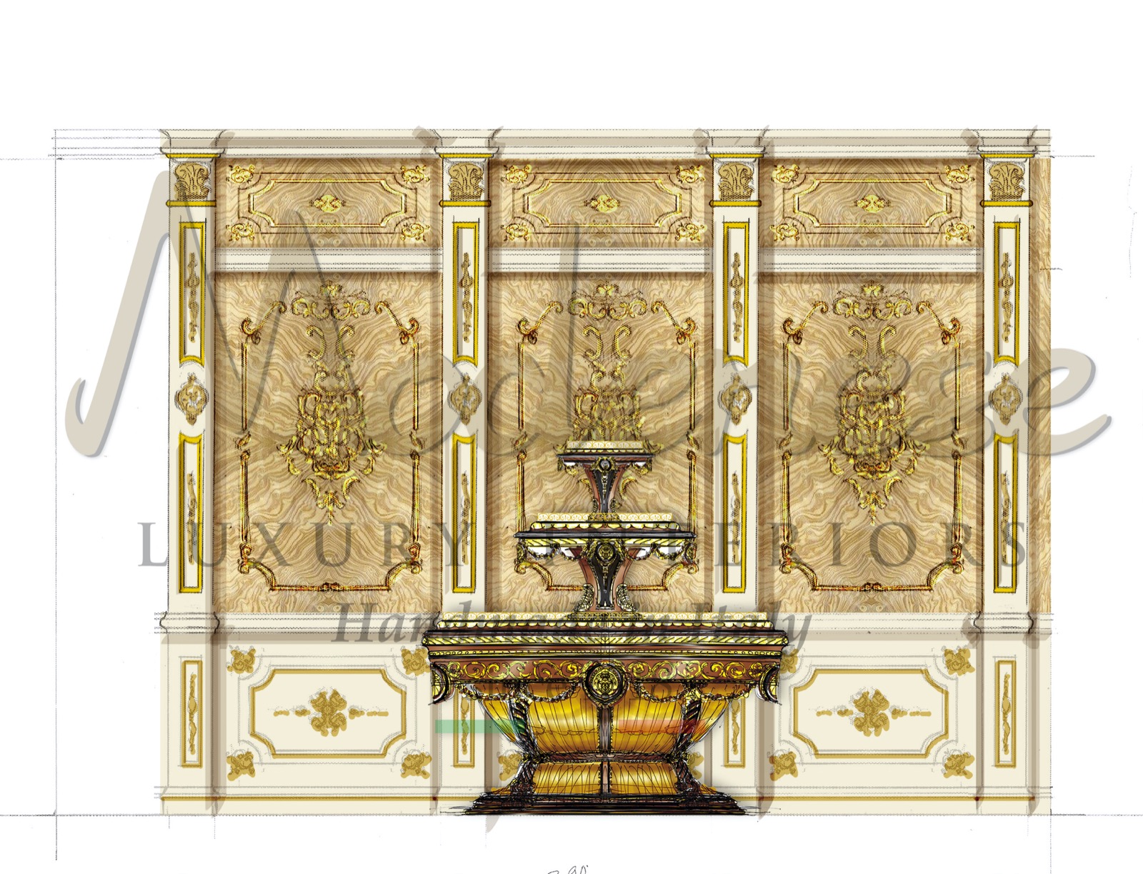 жилой дворец вилла роскошная классическая мебель студия дизайна интерьеров консультирование по индивидуальному заказу интерьеры ручной работы в Италии премиум лучшие качественные решения