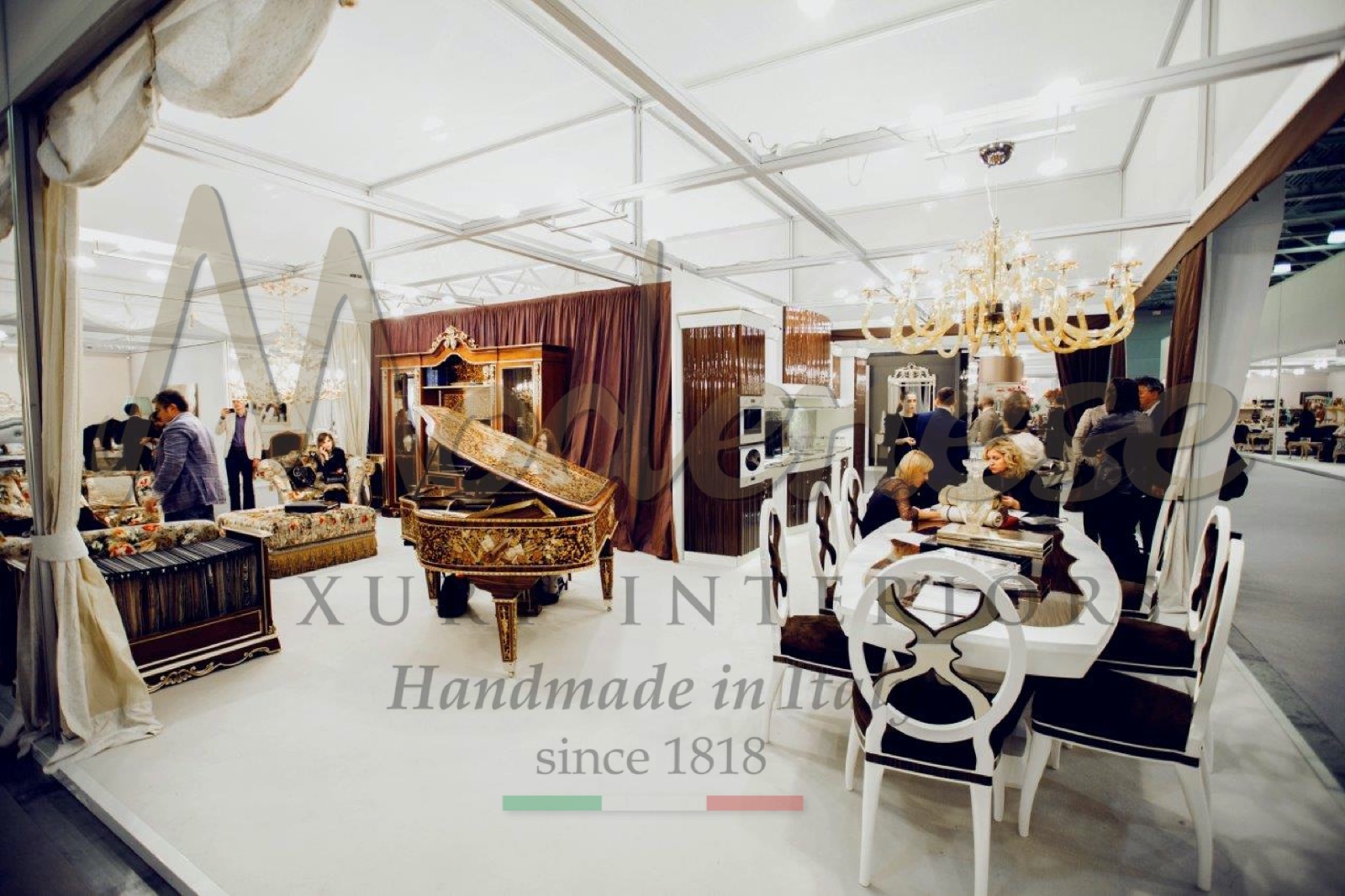 luxury home classic elegant furniture royal villa palace handmade in Italy best interior design studio bespoke solutions turnkey projects crocus Moscow isaloni worldwide exhibition design week
