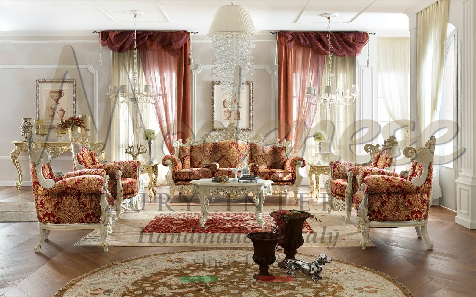sofa living room majilis luxury classic furniture interior design best quality fabrics materials elegant ornamental handmade production made in Italy Venetia classic Victorian palace royal villa gold carved solid wood home décor top Italian designs