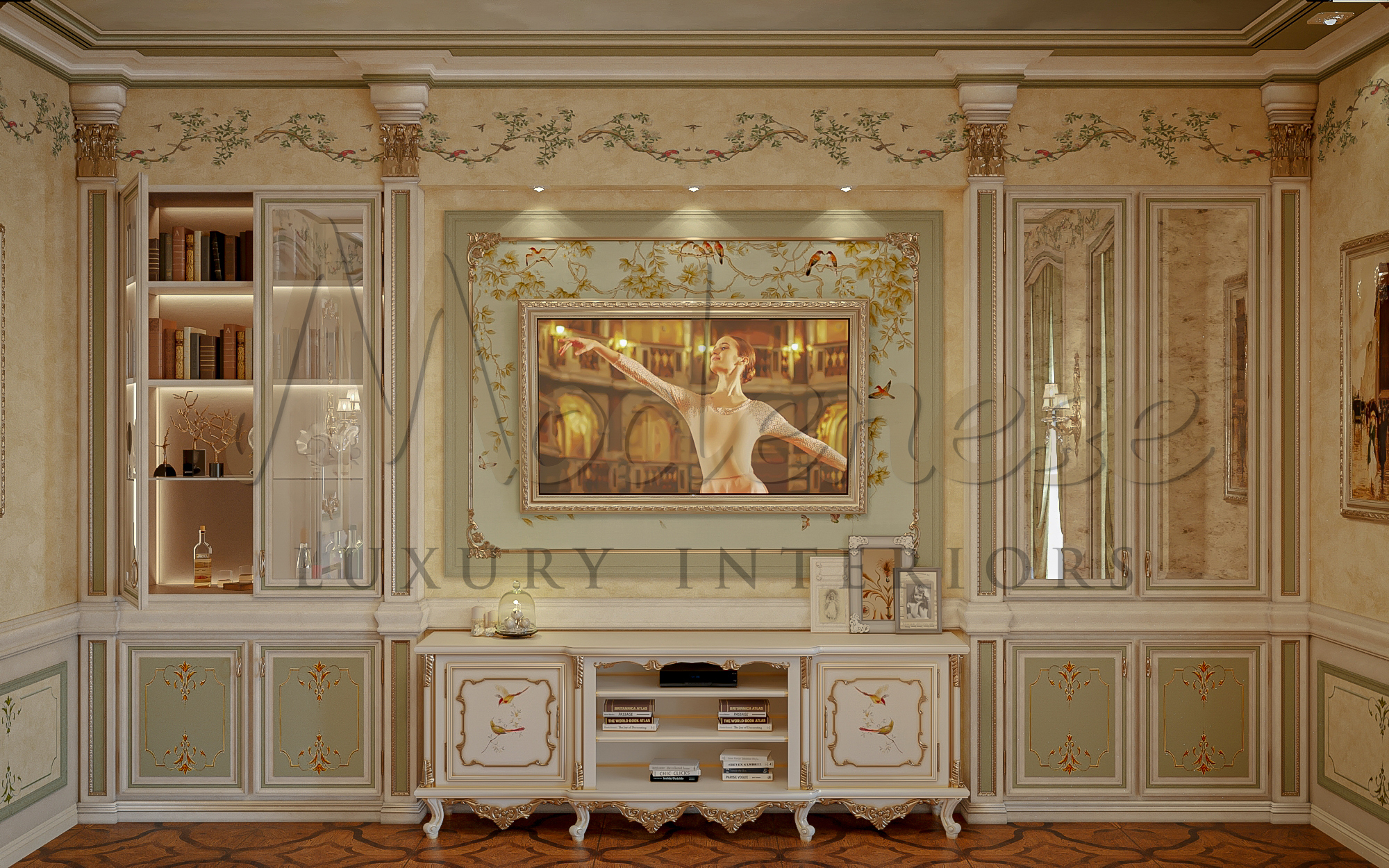 Top quality classic style interiors, all made in Italy with exclusive design. Elegant custom-made projects by skilled designers and architects. Best project portfolio for royal villas.High quality furniture for luxury villas.