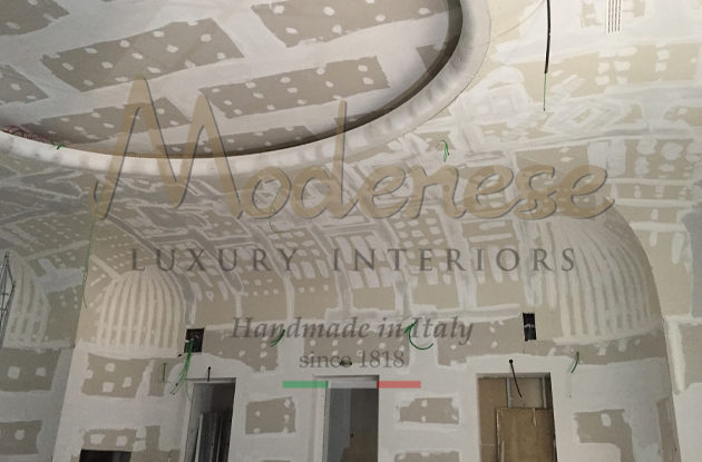 Drywall bulkhead interior design Modenese project