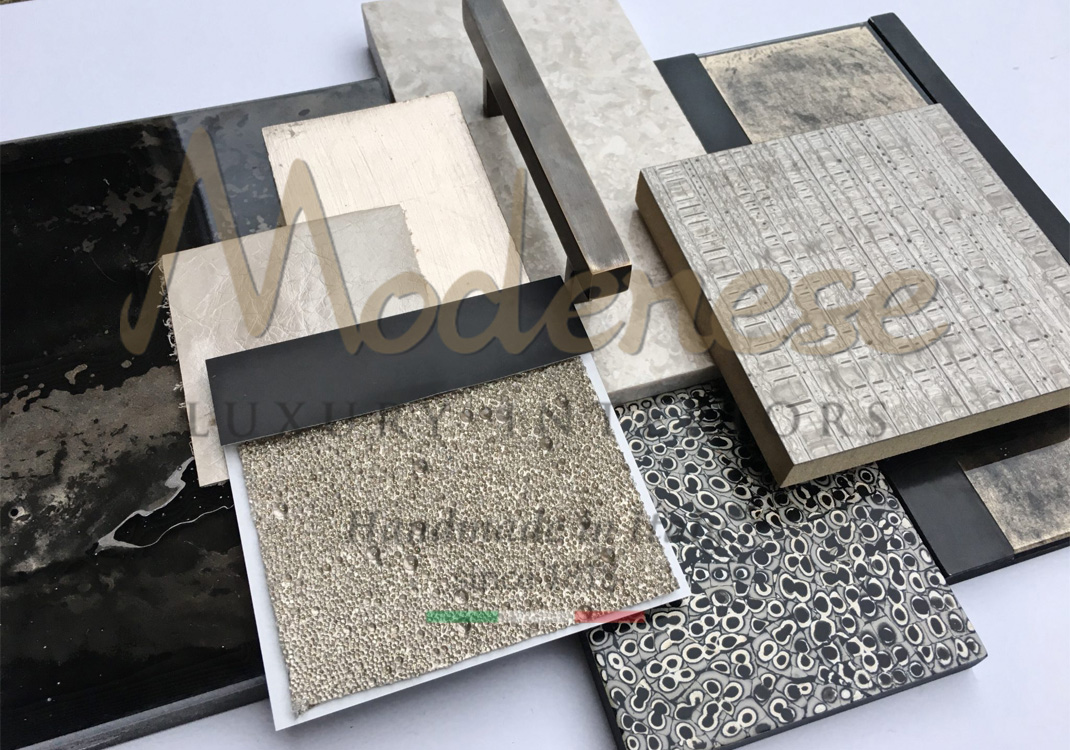 Samples of different materials and design to be used on Modenese interior design projects