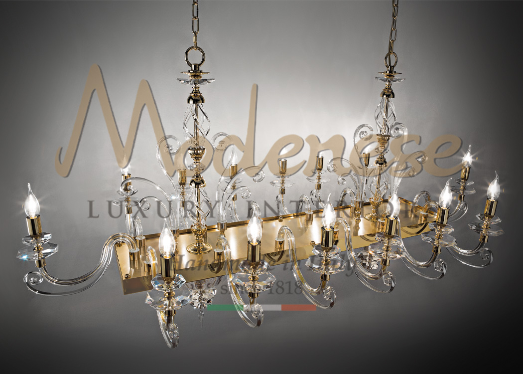 Metallic gold lighting for Modenese Luxury Interiors projects