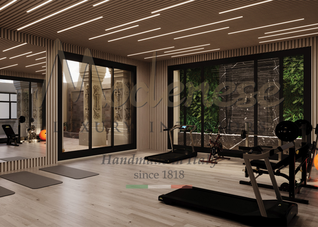 Modenese contemporary interior design for a gym project