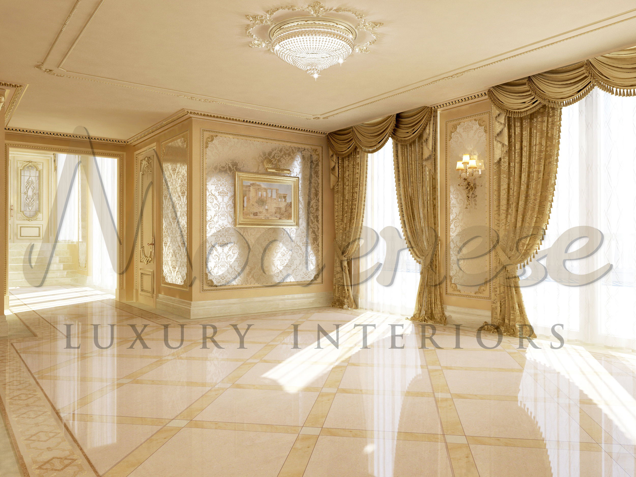 迪拜，阿联酋别墅令人惊叹的走廊设计