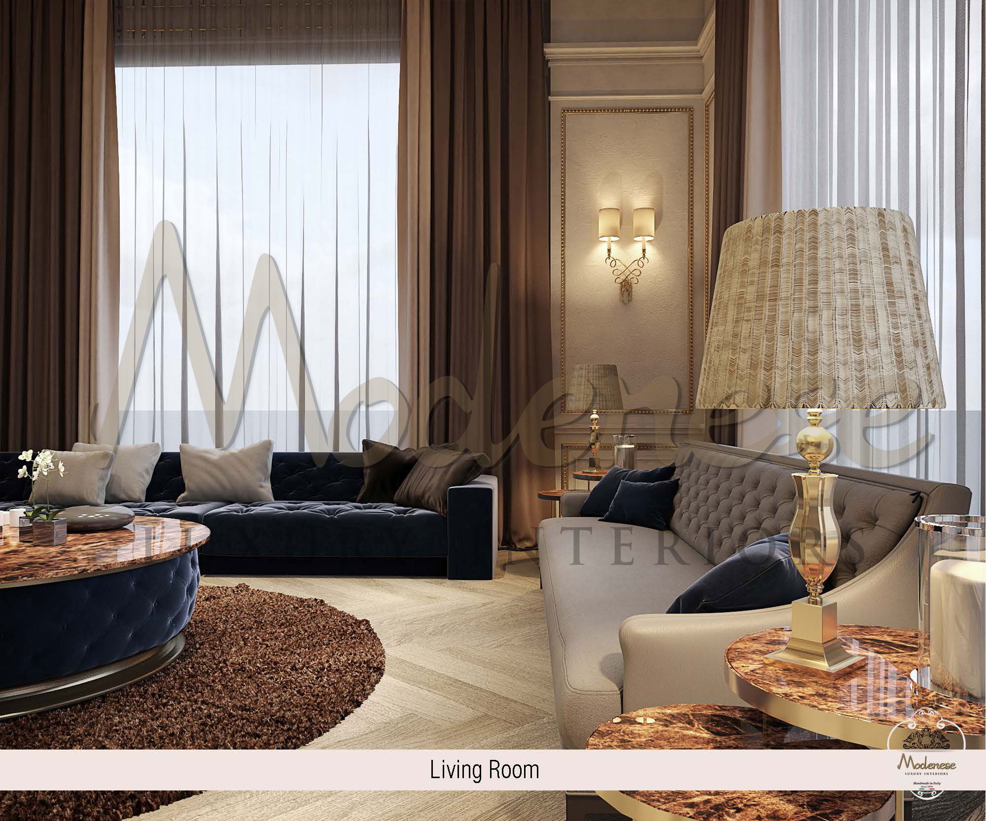 伦敦，英国的新古典别墅室内设计