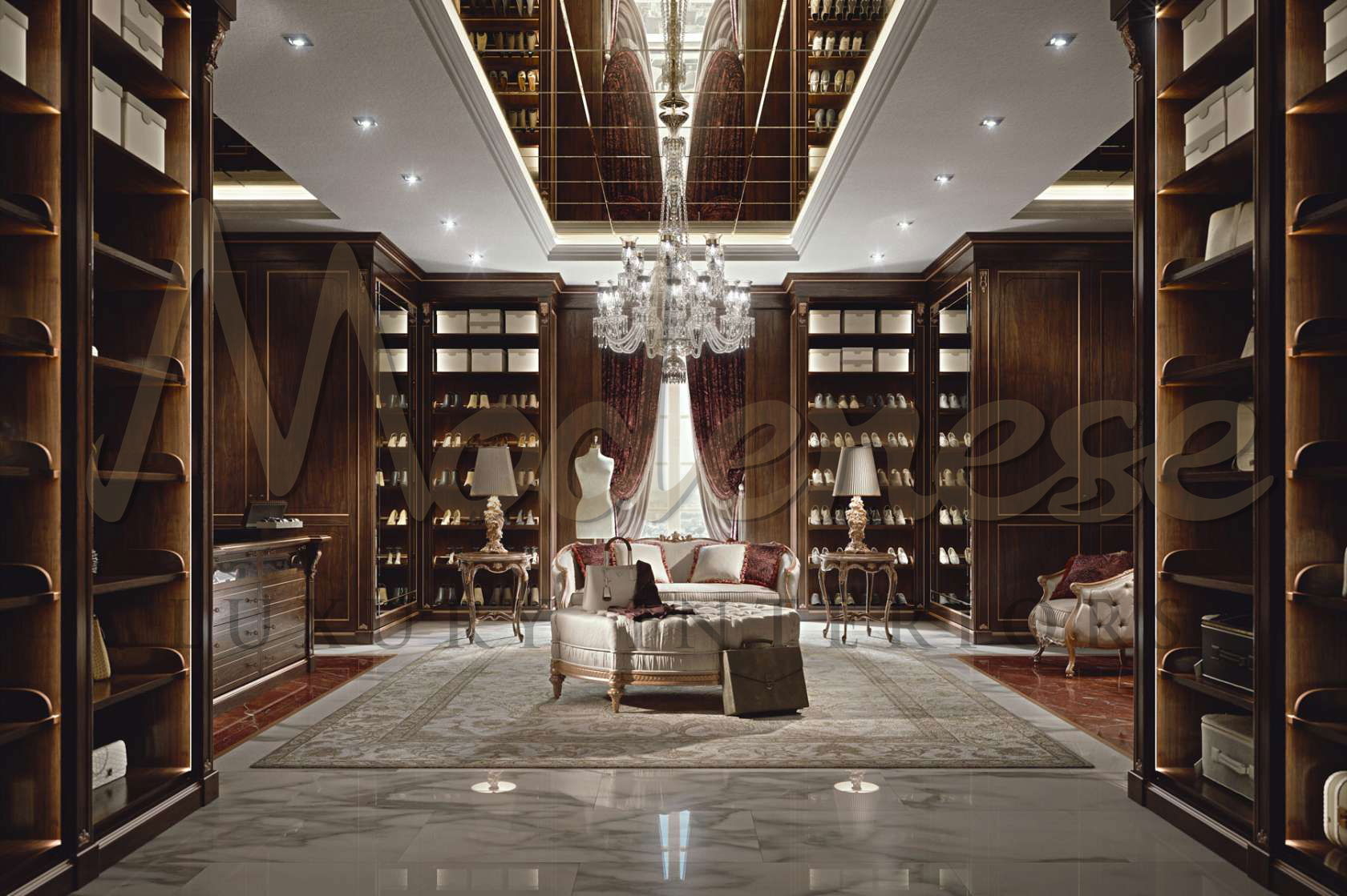 尼日利亚阿布贾别墅的华丽衣帽间设计