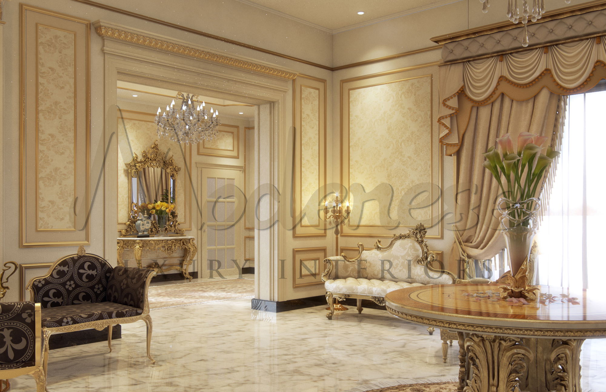 Classic Villa Interior Design in Riyadh, Saudi