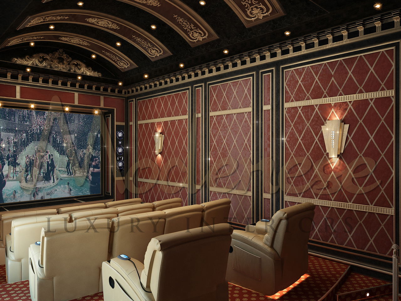 CINEMA HOME DESIGN FOR VILLA IN RIYADH, KSA