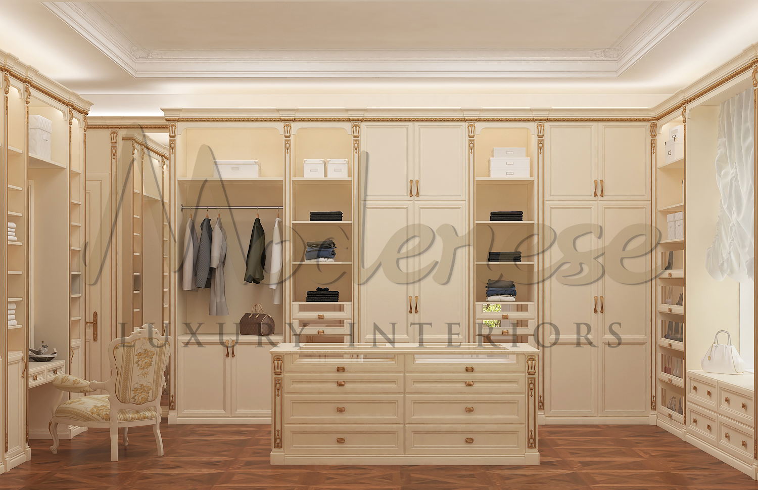 Luxury Dressing Room Design in Villa Dubai