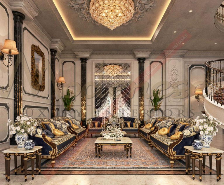 Luxury Villa Design in Jeddah, Saudi Arabia Classic Luxury Inter.