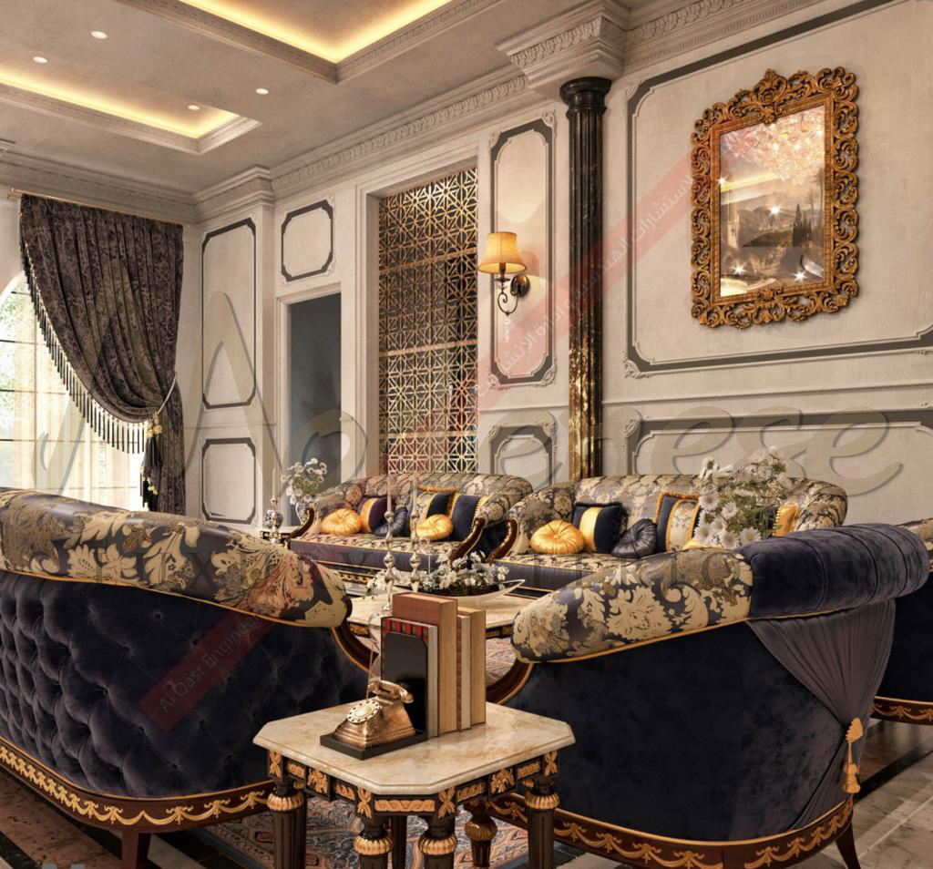 Luxury Villa Design in Jeddah, Saudi Arabia Classic Luxury Inter.