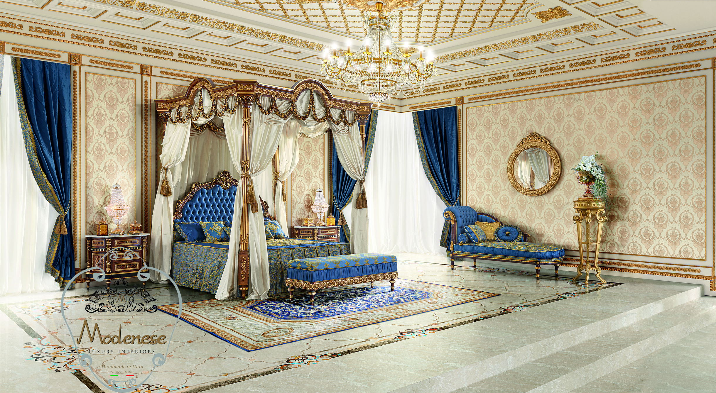 BEDROOMS DESIGN FOR LUXURIOUS VILLA IN MONACO, FRANCE