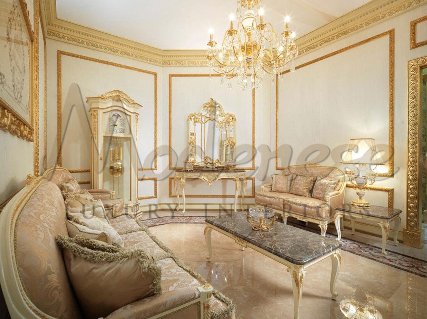 تصميم داخلي كلاسيكي جميل من مصممين إيطاليين