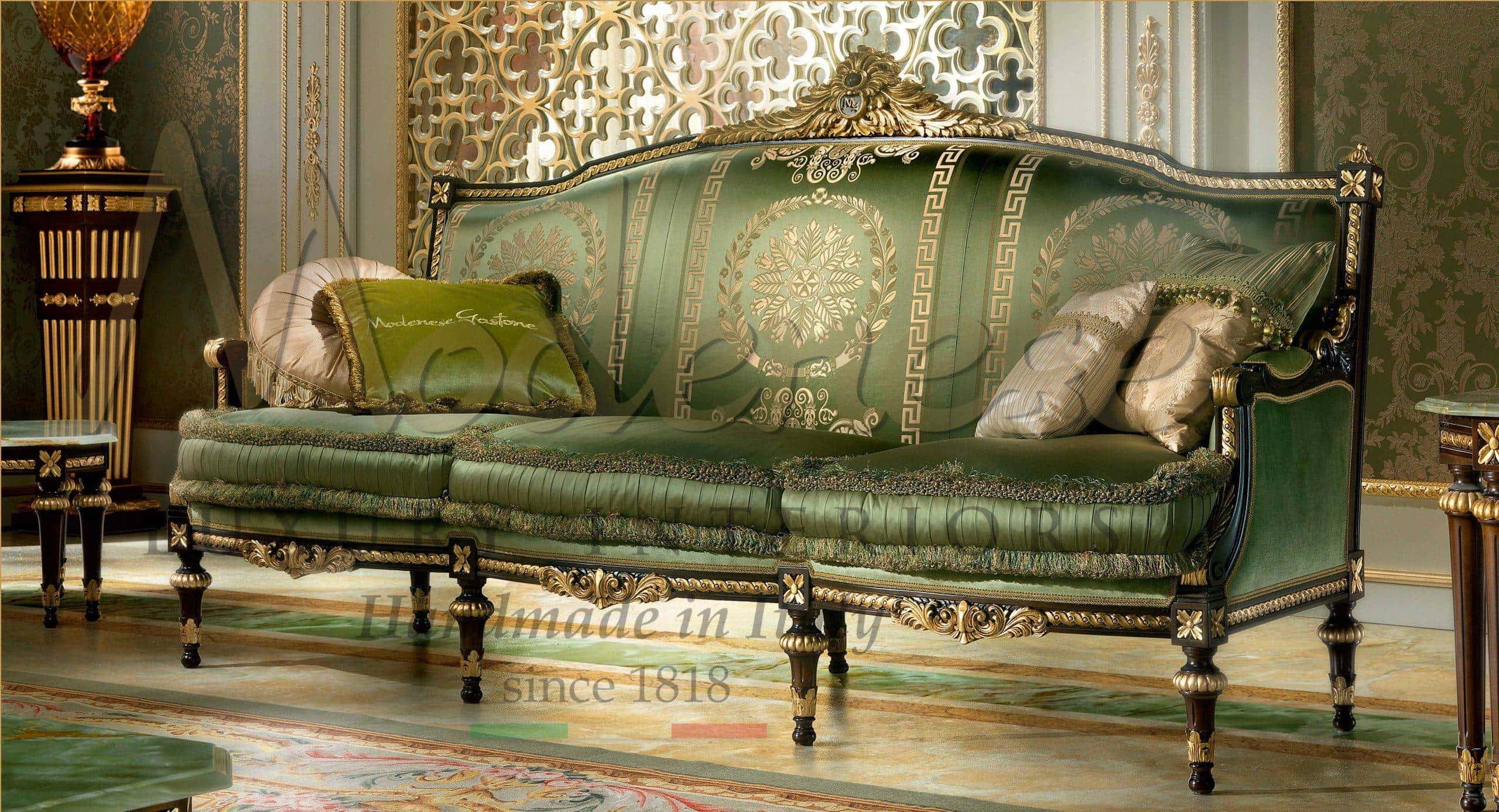 Luxury Italian Sofas Design. 100% Handmade Wooden Sofa