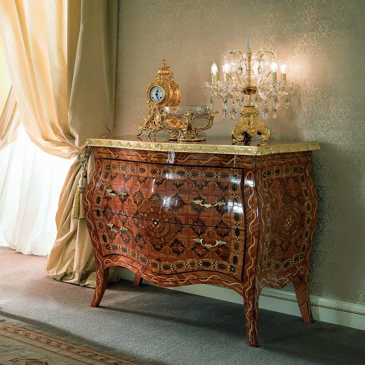 classic Italian luxury furniture - traditional handmade solid wooden ...