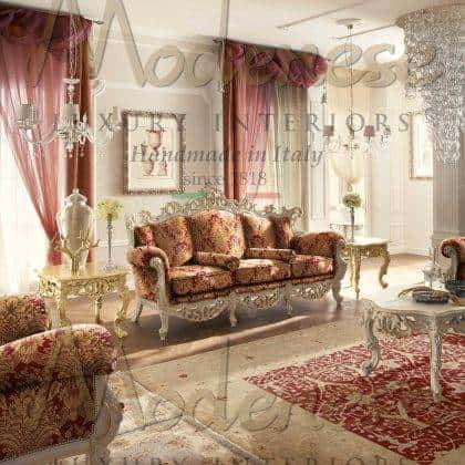 Venetian Style 3 Seater Italian Sofa Royal Palace Living Room Handcrafted Interiors by Modenese Luxury Interiors